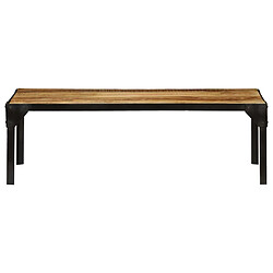 vidaXL Table basse Bois massif de manguier brut et acier 110 cm