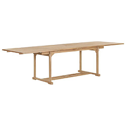 vidaXL Table extensible de jardin 180-280x100x75 cm Teck solide