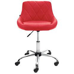 Decoshop26 Tabouret de travail confortable pour cabinet médical salon de beauté en PVC rouge pivotant et réglable 10_0003226