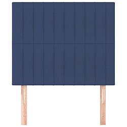 Avis Maison Chic Lot de 2 Têtes de lit design Bleu pour chambre - Décoration de lit 80x5x78/88 cm Tissu -MN92652