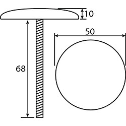 Pellet Cache trou laiton époxy blanc Ø 50 mm