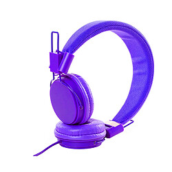 LUUCOZK Casque filaire haute fidélité EP05 pliable 3,5 mm pour ordinateur - violet