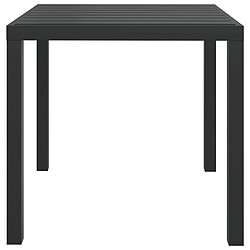 Avis Maison Chic Table de jardin | Table d'extérieur Noir 80 x 80 x 74 cm Aluminium et WPC -GKD61488