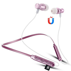 Wewoo Écouteur Bluetooth F106 Oreillette à conception suspendue 4.2prise en charge de la lecturede la musiquedu contrôle du volume et de la réponse or rose 