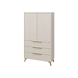 Bestmobilier Boccioni - buffet haut - beige - 104x180 cm