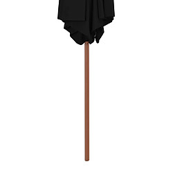 Avis vidaXL Parasol de jardin avec mât en bois noir 270 cm