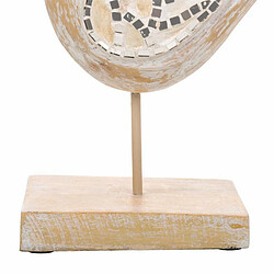 Figurine Décorative Alexandra House Living Blanc Naturel Bois verre Oiseau 26 x 12 x 30 cm pas cher