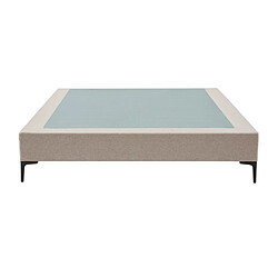 Avis Vente-Unique Sommier déco tapissier 180 x 200 cm déhoussable - Beige - ISANI de YSMÉE