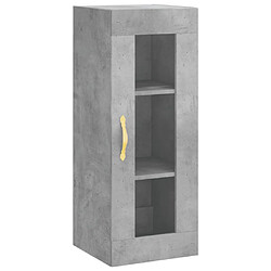 Acheter vidaXL Buffet haut Gris béton 34,5x34x180 cm Bois d'ingénierie