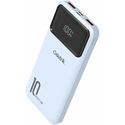 YOBON Batterie Externe 10000mAh Bleu Clair, Power Bank 22.5W PD QC 3.0 avec LCD / Type-C Sortie, Compatible avec Huawei/iphone/Samsung etc 