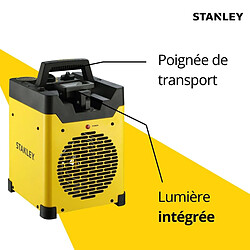 Avis Chauffage électrique de chantier industriel 3000W - Projecteur LED orientable - 2 positions de chauffe - Jaune - Stanley