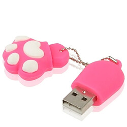 Acheter Wewoo Clé USB rouge 2 Go ours en forme de patte de silicone USB 2.0 Flash Disk avec anti-poussière prune