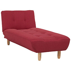 Beliani Chaise longue en tissu rouge ALSTEN 