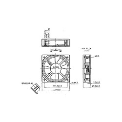 Perel Ventilateur sunon 230vca roulement a aiguilles 120 x 120 x 25mm 