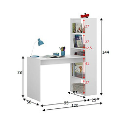 Avis Dansmamaison Bureau d'angles + 5 niches Blanc - POLUX