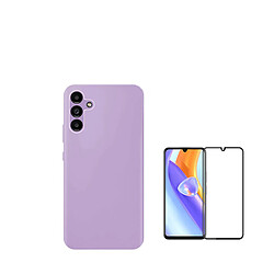 Kit de film en verre trempé de la couverture de 5D + couvercle de silicone liquide Phonecare pour Samsung Galaxy A05s - Violet