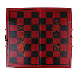 Jeu d'échecs chinois Vintage Jeu d'Echecs Chinois Pièces de Jeu d'Echecs en Forme de Terra-Cotta Warriors avec Boîte de Rangement en Bois Pliant