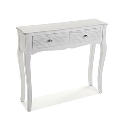 Versa Meuble d'entrée étroit, Table console Avery 90x25x80cm,Bois, Blanc