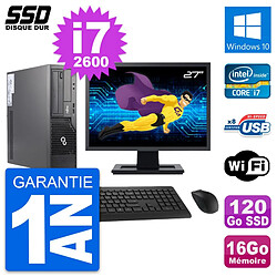 PC Fujitsu E500 E85+ DT Ecran 27" i7-2600 RAM 16Go SSD 120Go Windows 10 Wifi · Occasion 