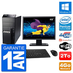 PC Tour Lenovo M91p Ecran 19" Intel G630 RAM 4Go Disque 2To Windows 10 Wifi · Occasion 