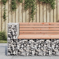 Maison Chic Banc jardin| Banc d'extérieur | Chaise design gabion 92x71x65,5 cm bois massif de douglas -GKD25386