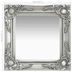 Acheter vidaXL Miroir mural style baroque 40x40 cm Argenté