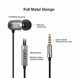 Acheter GUPBOO GGMM C700 Metal Headphones In-Ear Headphones avec micro 3.5mm Bass Headsets Casque pour téléphone Casque pour PC Gaming Headset