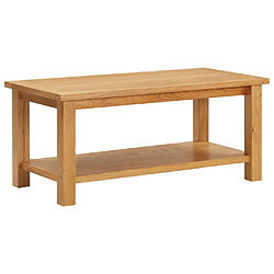 vidaXL Table basse 110x55x40 cm Bois de chêne massif