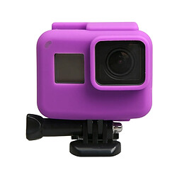 Wewoo Coque Violet pour GoPro HERO5 Bordure Silicone Cadre de montage Boîtier Housse de protection de 