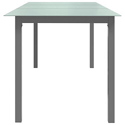 Avis Maison Chic Table de jardin | Table d'extérieur Gris clair 190x90x74 cm Aluminium et verre -GKD31127