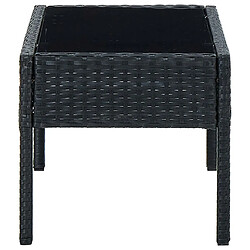 Avis Maison Chic Table de jardin | Table d'extérieur Noir 75x40x37 cm Résine tressée -GKD40792