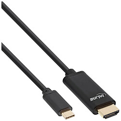 Câble d'affichage USB InLine®, USB Type-C mâle vers HDMI mâle (mode alternatif DP), 4K2K, noir, 1 m