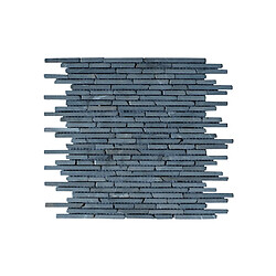 Vente-Unique Mosaïque sol et mur en marbre gris anthracite - pack de 1m² (11 dalles de 35x30 cm) - MOYALI