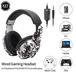 Avis Universal Écouteurs de jeux de 3,5 mm camouflage camouflage casque stéréo pour gamers professionnels écouteurs d'ordinateur