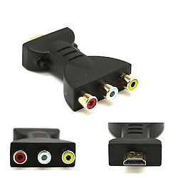 Universal Convertisseur de composant adaptateur audio vidéo AV HDMI 3 RCA RGB doré 