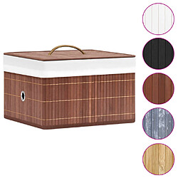 Avis Maison Chic Ensemble de 4 Boîtes de rangement,Boîtes de stockage en bambou Marron -MN455413