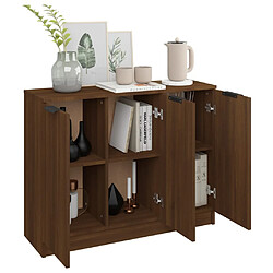 Avis vidaXL Buffet Chêne marron 90,5x30x70 cm Bois d'ingénierie