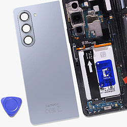 Vitre Arrière pour Galaxy Z Flip 5 avec Lentille Caméra Original Samsung Bleu pas cher