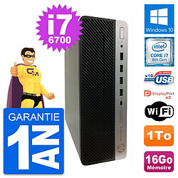 PC HP ProDesk 600 G3 SFF Intel i7-6700 RAM 16Go Disque Dur 1To Windows 10 Wifi · Occasion 