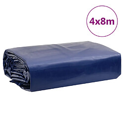 vidaXL Bâche bleu 4x8 m 650 g/m² pas cher