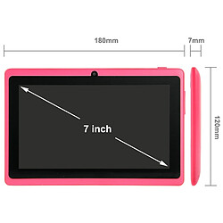 Acheter Wewoo Tablette Tactile rose 7 pouces Tactile, 512 Mo + 8 Go, Android 4.0 360 degrés de rotation du menu, Allwinner A33 Quad Core, 1,5 GHz