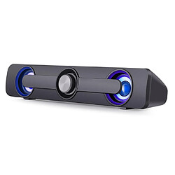 Universal USB câblé Bluetooth haut-parleur LED Bar de lumière STEREO Subwoofer Surround Sound Box pour ordinateur portable Tablet PC Téléphone Accueil Mainsfree | Subwoofer (Noir) 