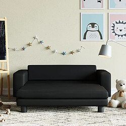 Maison Chic Canapé avec repose-pied pour enfants,Canapé Relax,Sofa de Salon,Banquette noir 100x50x30 cm -GKD517922