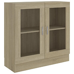 vidaXL Armoire à vitrine Chêne sonoma 82,5x30,5x80cm Bois d'ingénierie