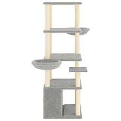 Acheter Arbre à chat avec griffoirs,niche pour chat en sisal gris clair 147 cm -MN96176