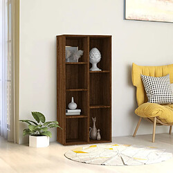 vidaXL Armoire à livres Chêne marron 50x25x106 cm 