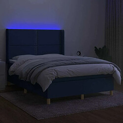 Avis Sommier à lattes,Cadre à lattes de lit pour Adulte matelas et LED Bleu 140x200 cm Tissu -MN87774