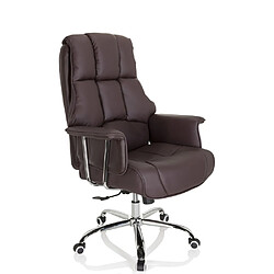 Chaise de bureau / Fauteuil pivotant COMMANDER Similicuir Marron hjh OFFICE 