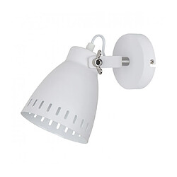 Luminaire Center Applique murale industrielle et rétro Franklin Blanc, nickel satiné Coloris : Blanc, nickel satiné Coloris de l'abat jour : Blanc sable Matèriau : Alliage métallique Hauteur en Cm : 16,5 Hauteur totale 18 cm Longueur en Cm : 21,5