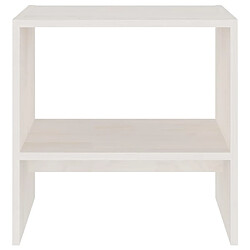 Maison Chic Table de chevet,Table de nuit,Table d'appoint pour salon Blanc 40x30,5x40 cm Bois de pin massif -MN70670 pas cher